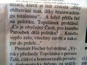 Topolánkova poslední aféra? / Praha, 22. 03. 2010